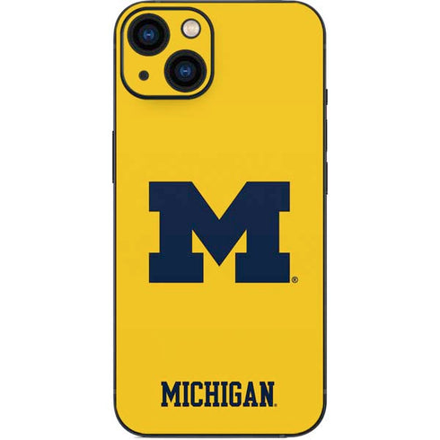 University of Michigan M Logo Yellow iPhone 14 Plus Skin